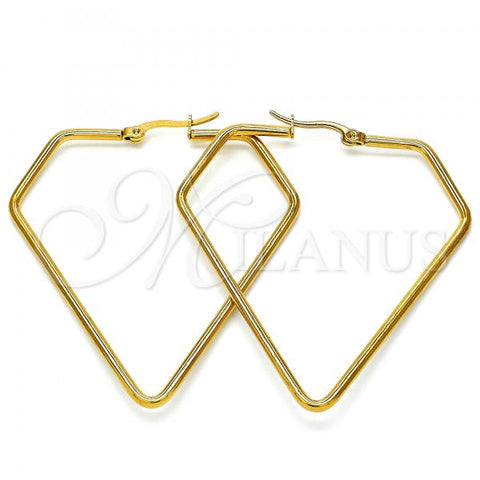 Stainless Steel Large Hoop, Polished, Golden Finish, 02.356.0003.1.50