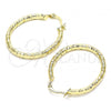 Oro Laminado Medium Hoop, Gold Filled Style Diamond Cutting Finish, Golden Finish, 02.213.0263.30