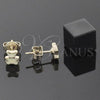 Oro Laminado Stud Earring, Gold Filled Style Teddy Bear Design, Yellow Enamel Finish, Golden Finish, 02.64.0239 *PROMO*