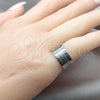 Stainless Steel Mens Ring, Black Polished, Steel Finish, 01.63.0655.06