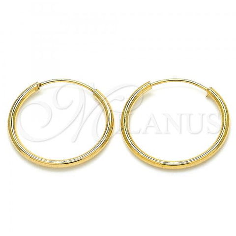 Oro Laminado Small Hoop, Gold Filled Style Polished, Golden Finish, 02.32.0555.20