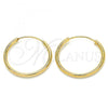 Oro Laminado Small Hoop, Gold Filled Style Polished, Golden Finish, 02.32.0555.20