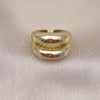 Oro Laminado Elegant Ring, Gold Filled Style Chunky Design, Polished, Golden Finish, 01.213.0042