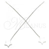 Sterling Silver Threader Earring, Star Design, Polished, Rhodium Finish, 02.332.0081