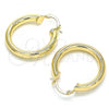 Oro Laminado Medium Hoop, Gold Filled Style Polished, Golden Finish, 02.170.0235.30
