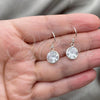 Sterling Silver Dangle Earring, with White Cubic Zirconia, Polished, Silver Finish, 02.394.0011