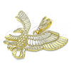 Oro Laminado Fancy Pendant, Gold Filled Style Eagle Design, Polished, Golden Finish, 05.351.0119.1