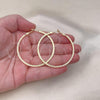 Oro Laminado Large Hoop, Gold Filled Style Diamond Cutting Finish, Golden Finish, 02.93.0003.50