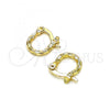 Oro Laminado Small Hoop, Gold Filled Style Diamond Cutting Finish, Golden Finish, 02.96.0087.10