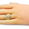 Oro Laminado Elegant Ring, Gold Filled Style Chunky Design, Polished, Golden Finish, 01.368.0023