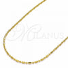 Oro Laminado Basic Necklace, Gold Filled Style Ball Design, Golden Finish, 04.09.0171.18