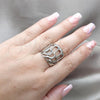 Stainless Steel Elegant Ring, Polished, Rhodium Finish, 01.63.0683.10