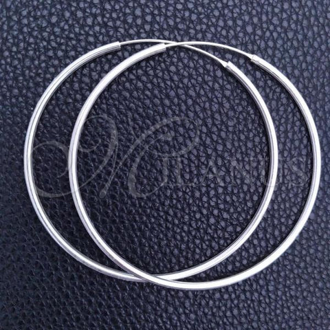 Sterling Silver Large Hoop, Polished, Silver Finish, 02.397.0037.60