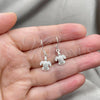Sterling Silver Dangle Earring, Turtle Design, Polished, Silver Finish, 02.397.0011