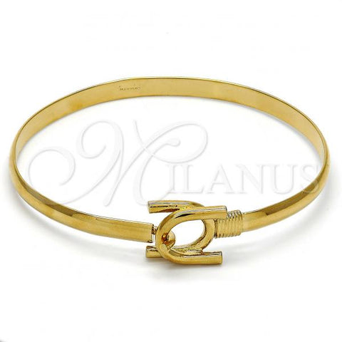 Oro Laminado Individual Bangle, Gold Filled Style Polished, Golden Finish, 07.192.0010.06 (14 MM Thickness, Size 6 - 2.75 Diameter)
