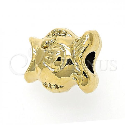 Oro Laminado Love Link Pendant, Gold Filled Style Fish Design, Golden Finish, 05.179.0010