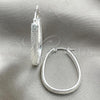 Sterling Silver Medium Hoop, Diamond Cutting Finish, Silver Finish, 02.389.0126.30