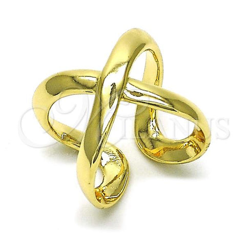 Oro Laminado Elegant Ring, Gold Filled Style Chunky Design, Polished, Golden Finish, 01.60.0018