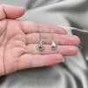 Sterling Silver Long Earring, Hollow Design, Polished, Silver Finish, 02.407.0016