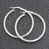 Sterling Silver Small Hoop, Hollow Design, Polished, Silver Finish, 02.389.0185.30