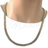 Oro Laminado Basic Necklace, Gold Filled Style Miami Cuban Design, Polished, Golden Finish, 04.213.0155.24