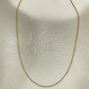 Oro Laminado Basic Necklace, Gold Filled Style Rolo Design, Polished, Golden Finish, 04.02.0020.16