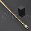 Oro Laminado Basic Necklace, Gold Filled Style Curb Design, Polished, Golden Finish, 5.222.008.1.18