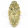 Oro Laminado Elegant Ring, Gold Filled Style Star Design, Diamond Cutting Finish, Golden Finish, 01.233.0007.07 (Size 7)