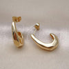 Oro Laminado Stud Earring, Gold Filled Style Chunky Design, Polished, Golden Finish, 02.156.0669