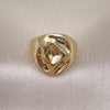 Oro Laminado Elegant Ring, Gold Filled Style Ball Design, Polished, Golden Finish, 01.213.0047