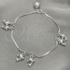 Sterling Silver Charm Bracelet, Dolphin Design, Polished, Silver Finish, 03.397.0012.07