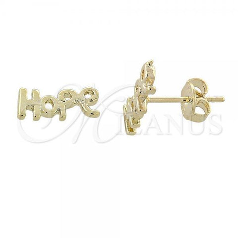 Oro Laminado Stud Earring, Gold Filled Style Polished, Golden Finish, 02.94.0042 *PROMO*