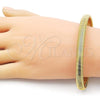 Oro Laminado Fancy Bracelet, Gold Filled Style Polished, Golden Finish, 03.341.2287.1.08
