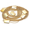 Oro Laminado Fancy Necklace, Gold Filled Style Polished, Golden Finish, 04.321.0019.36
