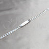 Sterling Silver ID Bracelet, Curb Design, Polished, Silver Finish, 04.420.0025.09.1