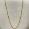 Oro Laminado Basic Necklace, Gold Filled Style Ball Design, Golden Finish, 04.09.0171.20