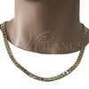 Oro Laminado Basic Necklace, Gold Filled Style Curb Design, Polished, Golden Finish, 5.222.002.24