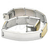 Stainless Steel Solid Bracelet, Polished, Two Tone, 03.114.0370.1.08