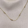 Oro Laminado Basic Necklace, Gold Filled Style Ball Design, Polished, Golden Finish, 04.213.0278.24