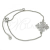 Rhodium Plated Fancy Bracelet, with White Micro Pave and White Cubic Zirconia, Polished, Rhodium Finish, 03.205.0042.10