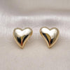 Oro Laminado Stud Earring, Gold Filled Style Chunky Design, Polished, Golden Finish, 02.213.0624