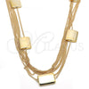 Oro Laminado Fancy Necklace, Gold Filled Style Polished, Golden Finish, 04.321.0019.36