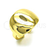Oro Laminado Elegant Ring, Gold Filled Style Chunky Design, Polished, Golden Finish, 01.213.0051