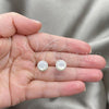 Sterling Silver Stud Earring, with Ivory Pearl, Polished, Silver Finish, 02.399.0053
