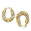 Oro Laminado Small Hoop, Gold Filled Style Polished, Tricolor, 02.102.0035.20