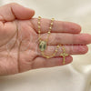Oro Laminado Thin Rosary, Gold Filled Style Divino Niño and Crucifix Design, Polished, Golden Finish, 09.09.0005.18