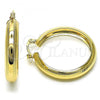Oro Laminado Medium Hoop, Gold Filled Style Diamond Cutting Finish, Golden Finish, 5.153.029.35