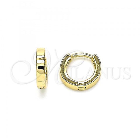 Oro Laminado Huggie Hoop, Gold Filled Style Polished, Golden Finish, 02.210.0566.10