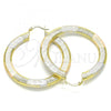 Oro Laminado Large Hoop, Gold Filled Style Polished, Tricolor, 02.170.0226.50