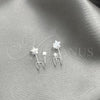 Sterling Silver Stud Earring, Star Design, Polished, Silver Finish, 02.399.0065